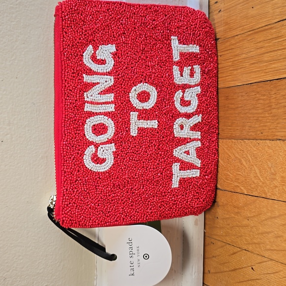 NWT, kate spade new york x Target, Going to Target Beaded Clutch, 8.25\